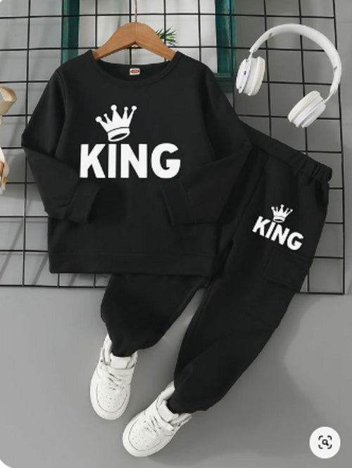 2 Pcs Kid's Polyester Printed Tracksuit