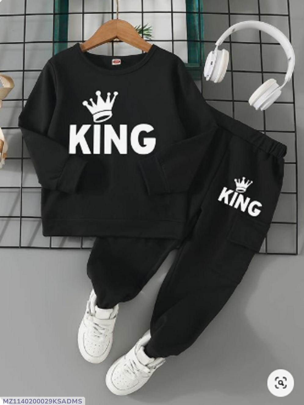 2 Pcs Kid's Polyester Printed Tracksuit