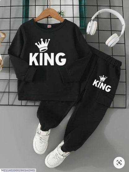 2 Pcs Kid's Polyester Printed Tracksuit