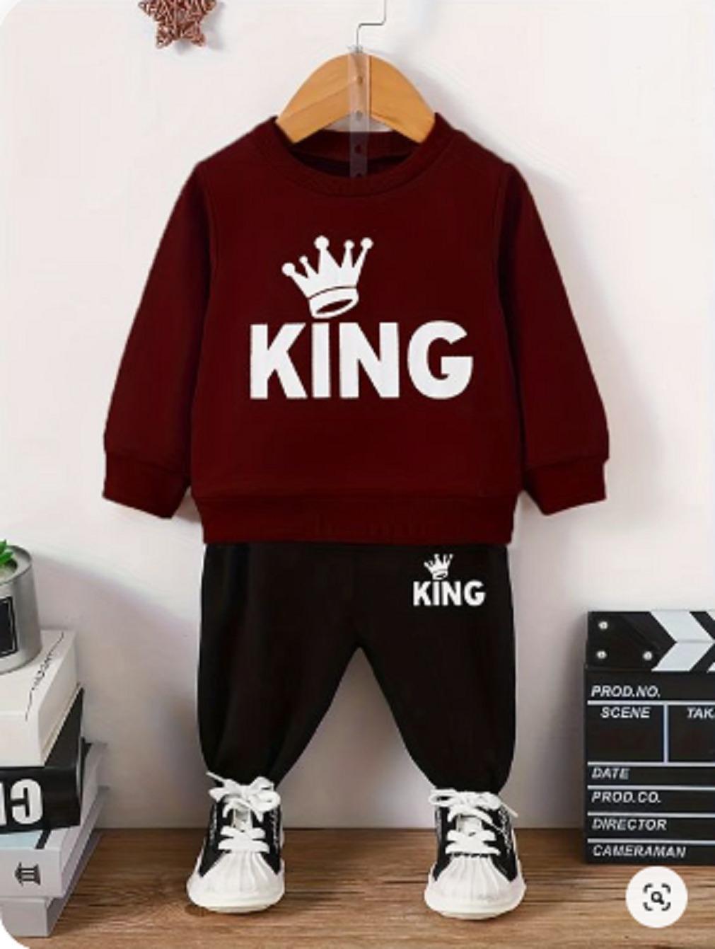 2 Pcs Kid's Polyester Printed Tracksuit