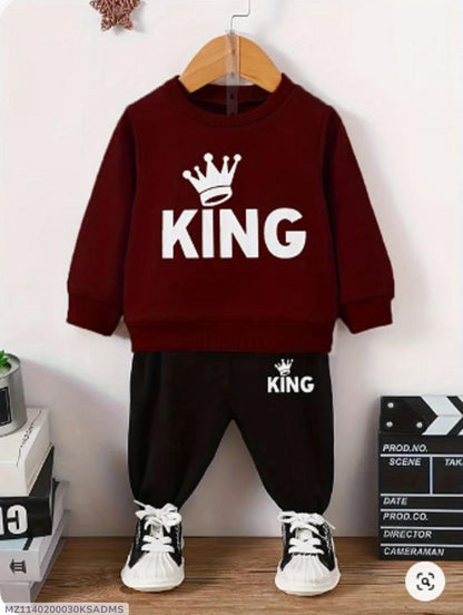 2 Pcs Kid's Polyester Printed Tracksuit