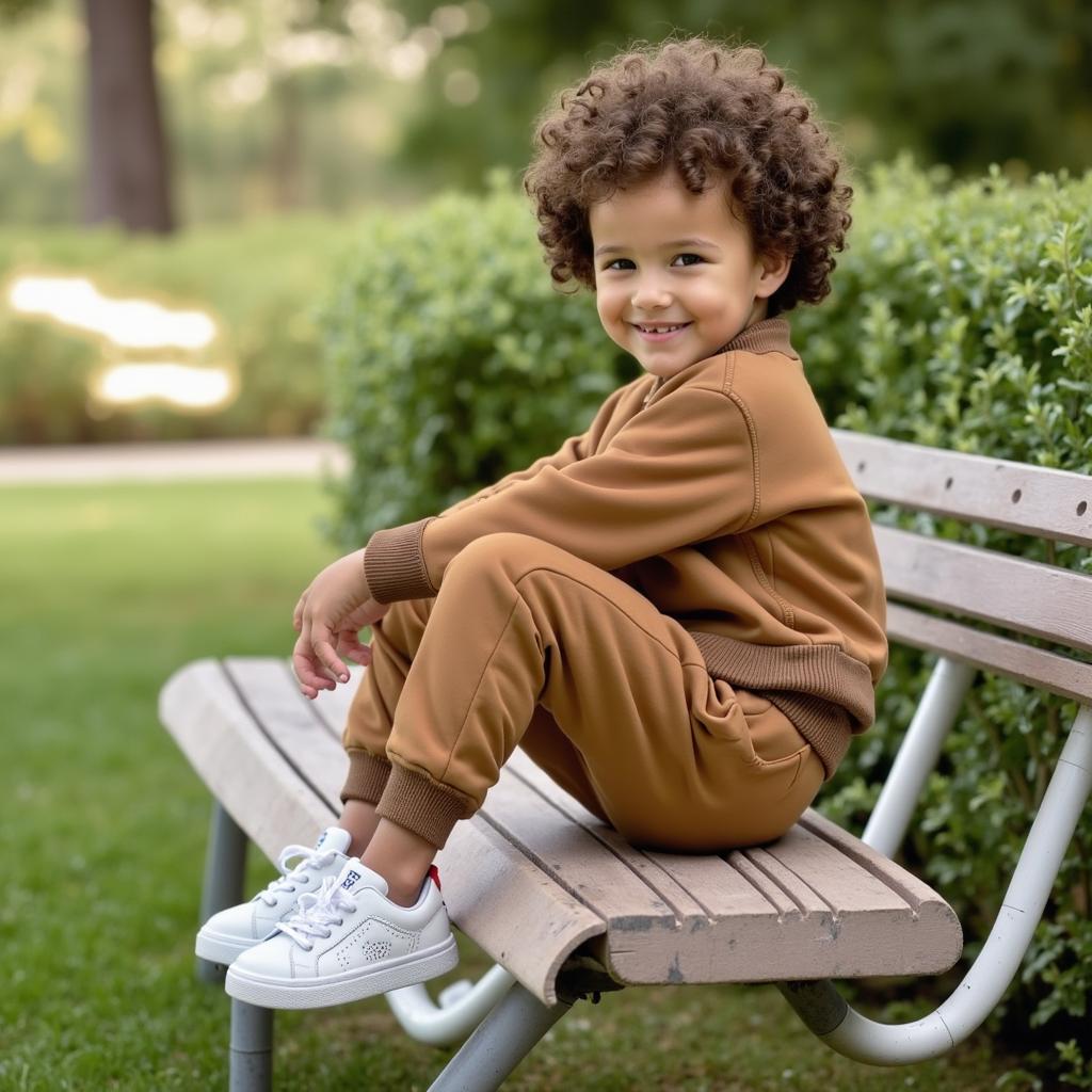 2 Pcs Kid's Polyester Printed Tracksuit